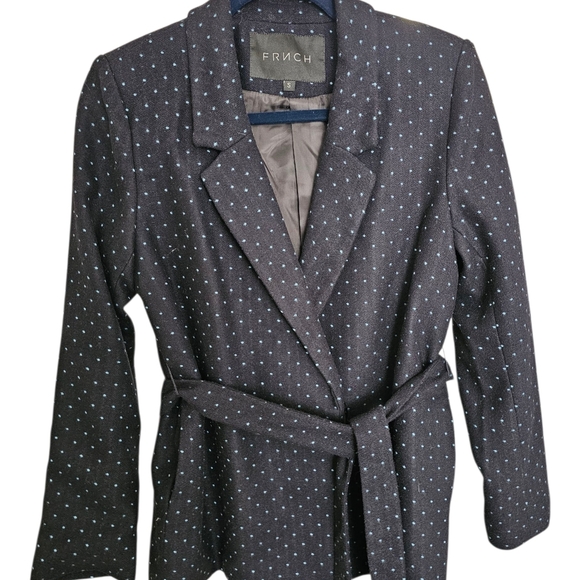 FRNCH Jackets & Blazers - FRNCH Women's Black Polka Dot Blazer